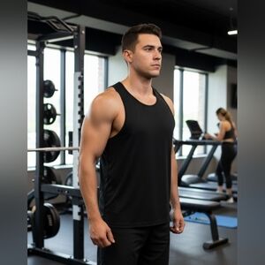 Tek Gear Dry Tek Men's Athletic Tank Top Black Size XL